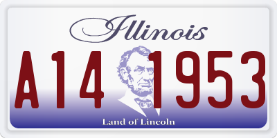 IL license plate A141953