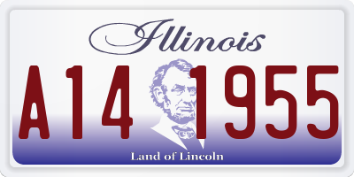 IL license plate A141955