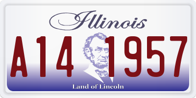 IL license plate A141957