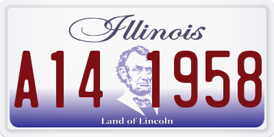 IL license plate A141958