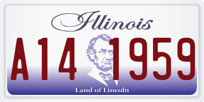 IL license plate A141959