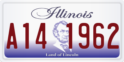 IL license plate A141962