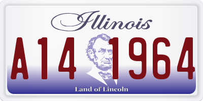 IL license plate A141964