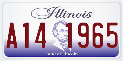 IL license plate A141965