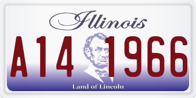 IL license plate A141966