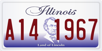 IL license plate A141967