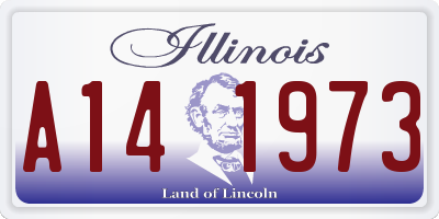 IL license plate A141973