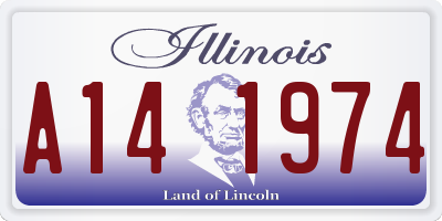 IL license plate A141974