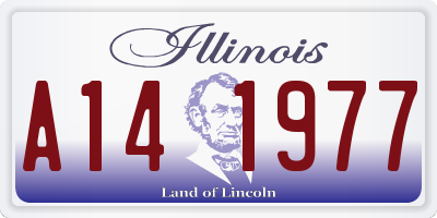 IL license plate A141977