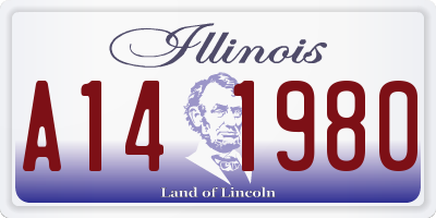 IL license plate A141980