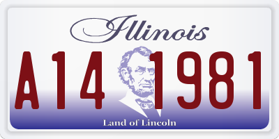 IL license plate A141981