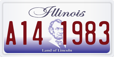 IL license plate A141983