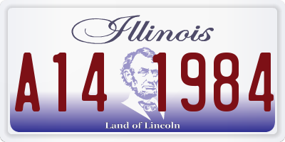 IL license plate A141984