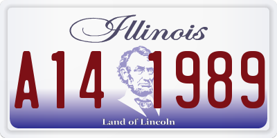 IL license plate A141989