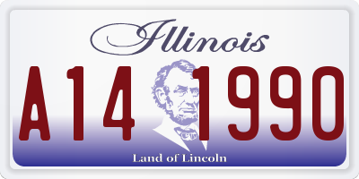 IL license plate A141990