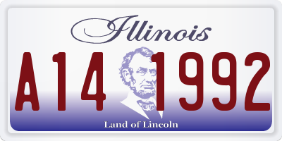 IL license plate A141992