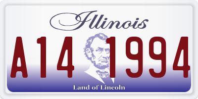 IL license plate A141994
