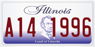 IL license plate A141996