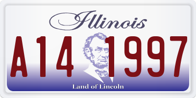 IL license plate A141997