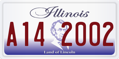 IL license plate A142002