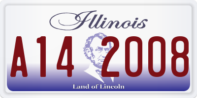 IL license plate A142008