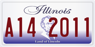 IL license plate A142011