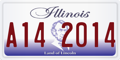 IL license plate A142014