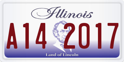 IL license plate A142017