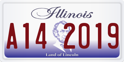 IL license plate A142019