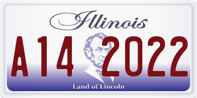 IL license plate A142022