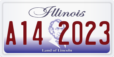 IL license plate A142023