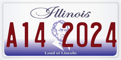 IL license plate A142024