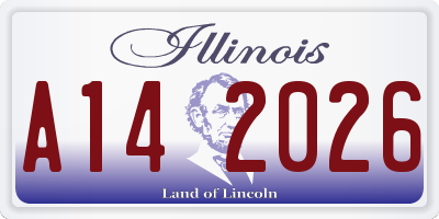 IL license plate A142026