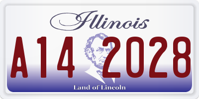 IL license plate A142028