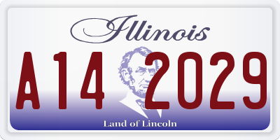 IL license plate A142029