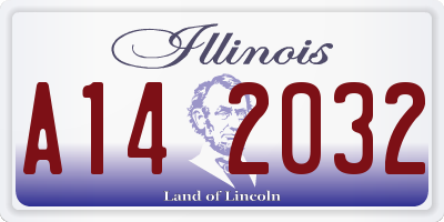 IL license plate A142032