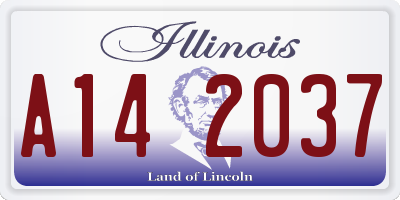 IL license plate A142037