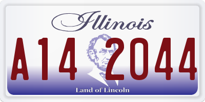 IL license plate A142044