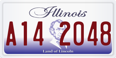 IL license plate A142048