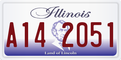 IL license plate A142051