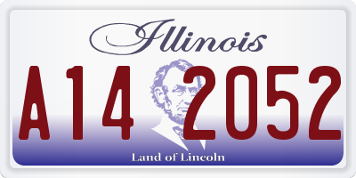 IL license plate A142052