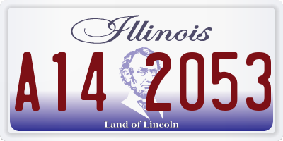 IL license plate A142053
