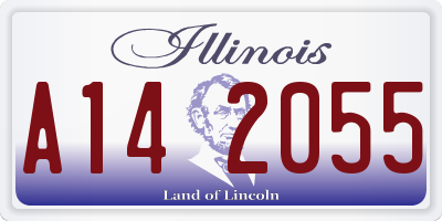 IL license plate A142055