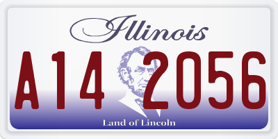 IL license plate A142056