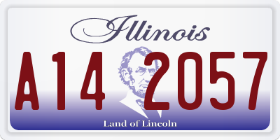 IL license plate A142057