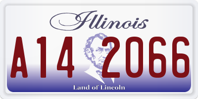 IL license plate A142066