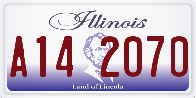 IL license plate A142070