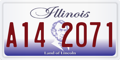 IL license plate A142071