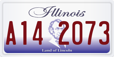 IL license plate A142073
