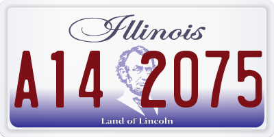 IL license plate A142075